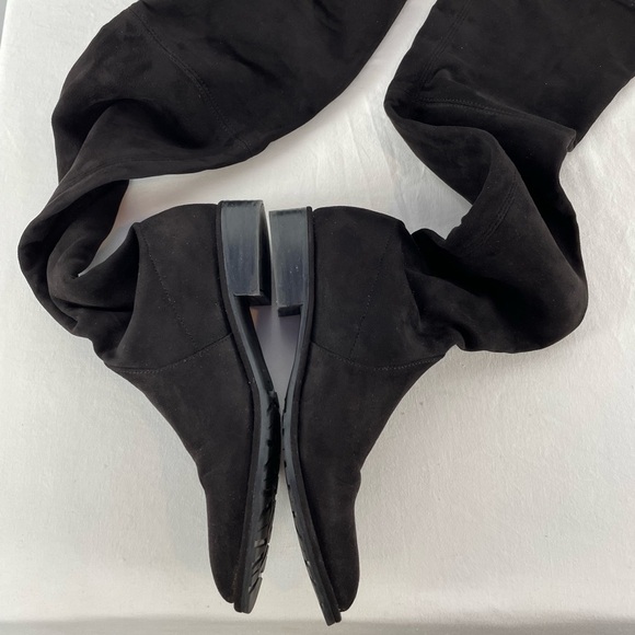 Stuart Weitzman Lowland Suede Over-the-Knee Boots in Black Size 5 - Picture 10 of 13